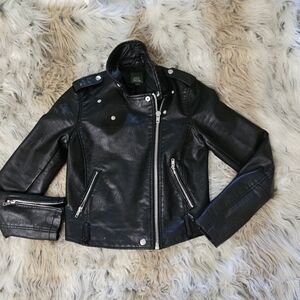 Black Faux Leather Jacket